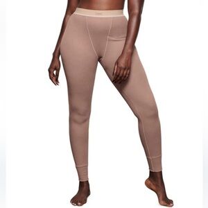 SKIMS COTTON RIB THERMAL LEGGINGS IN UMBER NWT Size 4X